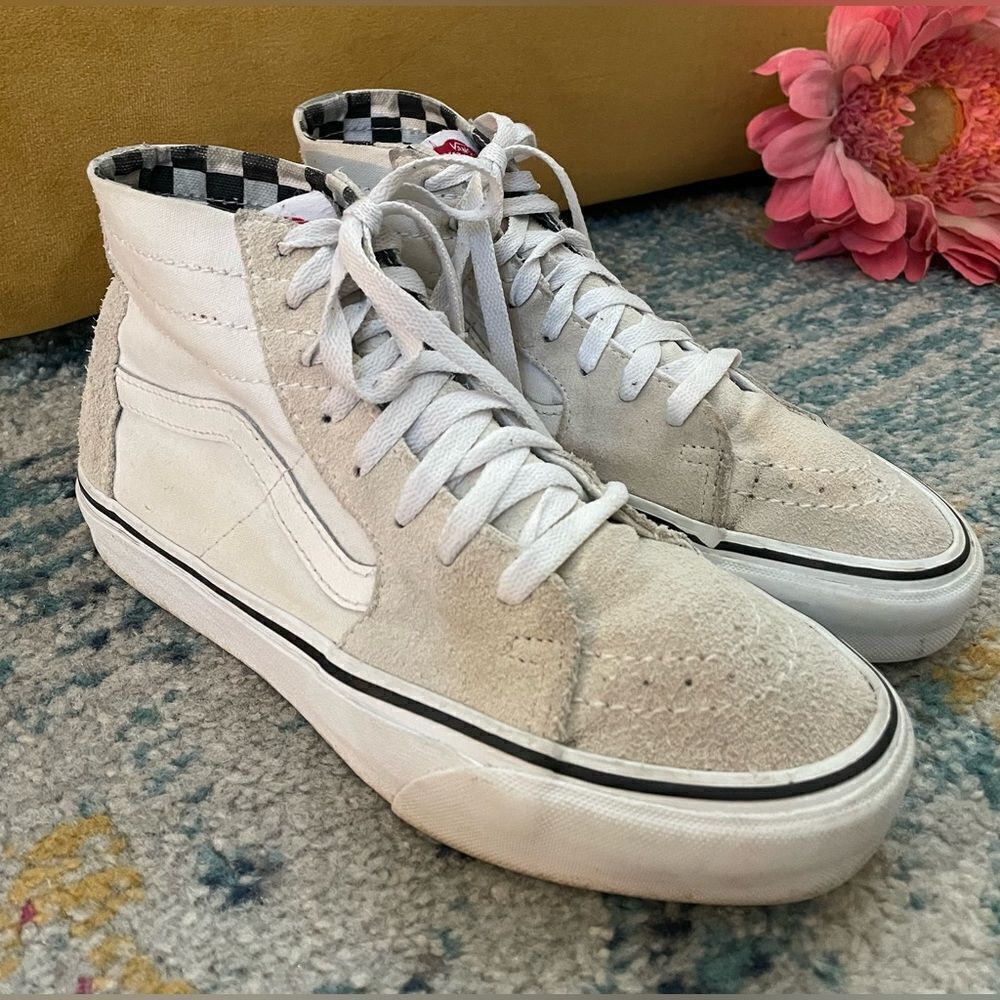 Vans Unisex Skateboard High Top Sneakers Canvas Suede 6.5
